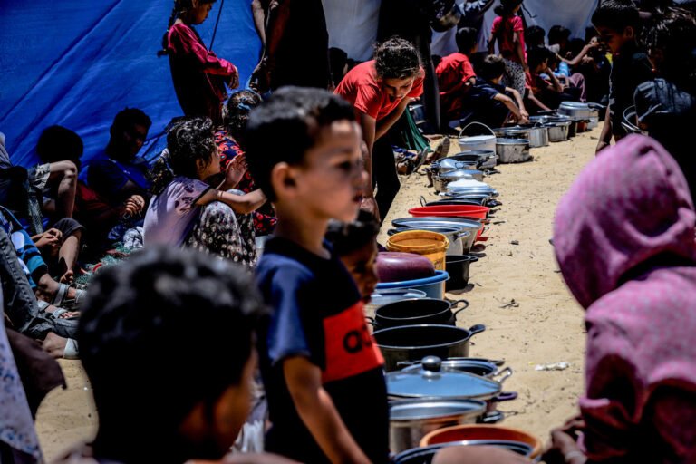 Starving Gazans swarm new U.S. and Israel-backed aid center